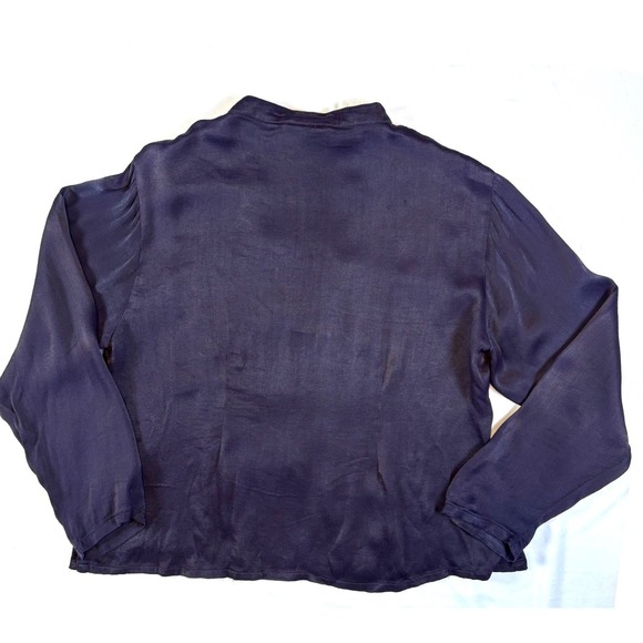 Vintage April Cornell Top Blouse M Asian Ethnic Dark Goth Romantic Regency Boho - Picture 9 of 11